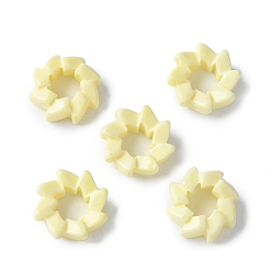 Шампанско-Желтый Натуральный радужный агат алашан европейские бусины, бусины с большим отверстием, окрашенные, цветок, шампанское желтый, 12~12.5x3.5~4 мм, отверстие : 4.5~5.5 мм