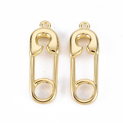 Light Gold Стойки подвески обшивки сплава, без кадмия и без свинца, Форма предохранительного штифта, золотой свет, 32x11x3.5 мм, отверстие : 1.6 мм