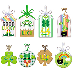 Клевер День святого патрика трафареты для резки углеродистой стали, для diy scrapbooking, Фотоальбом, декоративная бумага для тиснения, цвет нержавеющей стали, клевер, 96x110~145x0.8 мм, 2 шт / комплект