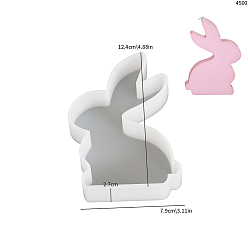 Белый Пасхальные силиконовые формы для свечей своими руками, формы для литья смолы, кролик, белые, 162x90x27 мм