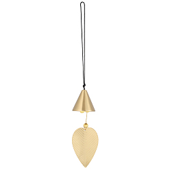 Золотой Латунные подвески-колокольчики, конус, золотые, 345 мм, Белл: 45x47 мм