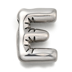 Letter E 304 подвески из нержавеющей стали, буквенное очарование, анти-тускнение, Письмо E, 20.5x15x5 мм, отверстие : 3.4x2 мм