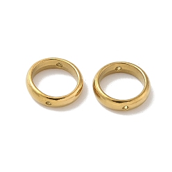 Настоящее золото 18K 304 известность бусины из нержавеющей стали, ионное покрытие (ip), кольцо, реальный 18 k позолоченный, 10x2.5 мм, отверстие : 0.8 мм, внутренний диаметр: 8 мм