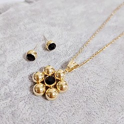 Реактивный Самолет 304 комплекты из серег-гвоздиков и ожерелий с подвесками из нержавеющей стали со стразами, цветок, струя, 17.72 дюйм (45 см)