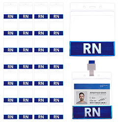 Bleu 10 pièces de sachets refermables transparents en PVC, rectangle, bleu, 12x10x0.1 cm