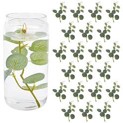 Vert Mer 50pièces de feuilles d'eucalyptus artificielles en tissu, décoration de fête à la maison, vert de mer, 158x83x4mm