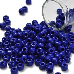 (48) Opaque Navy Blue Тохо 3/0 круглые бусины, японский бисер, (48) непрозрачный темно-синий, 5.5 мм, отверстие : 1.5 мм, Около 60 шт / 10 г