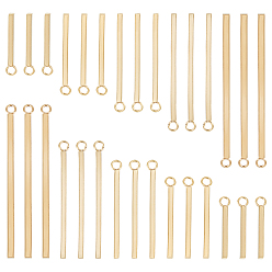 Золотой 30 шт 5 стили 304 подвески из нержавеющей стали, прямоугольник / бар, золотые, 18~43x1.5~2x1.5~2 мм, отверстие : 1.8~2 мм, 6 шт / стиль