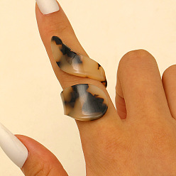 Льняное Полотно Акриловые открытые кольца-манжеты для женщин, самородки с леопардовым принтом, белье, 17 мм