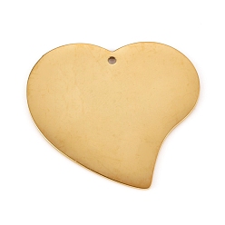Золотой 304 подвески из нержавеющей стали, зеркальная полировка, штамповка пустой метки, лазерная резка, сердце, золотые, 27x30x0.8 мм, отверстие : 1.2 мм