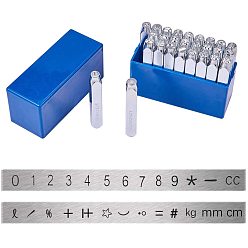 Platino Sellos de sellos de hierro, patrones mixtos, Platino, 66.5x9.5 mm, 27 unidades / caja
