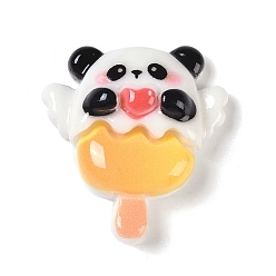 Золотистый Тема десертов, непрозрачная смола, декодированные кабошоны, панда, золотые, 23x21x8 мм