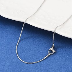 Нержавеющая Сталь Цвет Не тускнеет 304 ожерелья из нержавеющей стали в виде змеиной цепи, с карабин-лобстерами , цвет нержавеющей стали, 18.1 дюйм (46 см), 0.9 мм