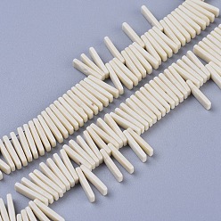 PapayaWhip Natural Agate Beads Strands, Top Drilled Beads, Rectangle, 11x3x2mm, Hole: 1.2mm, about 196pcs/strand, 13.39 inch(34cm)