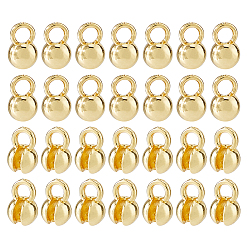 Doré  Perle conseils en laiton, calotte se termine, couverture de noeud à clapet, or, 8mm, Trou: 2.5mm, diamètre intérieur: 5 mm