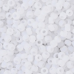 (141F) Ceylon Frost Snowflake TOHO Round Seed Beads, Japanese Seed Beads, Frosted, (141F) Ceylon Frost Snowflake, 8/0, 3mm, Hole: 1mm, about 10000pcs/pound