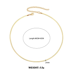 Настоящее золото 18K Ожерелья-цепочки из змеиной кости из нержавеющей стали, реальный 18 k позолоченный, 400x3 мм