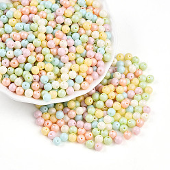 (52) Непрозрачная лаванда Бисер из стекла , круглые, разноцветные, 5x5 мм, отверстие : 0.9~1 мм, Около 2810 шт / фунт