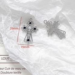 Cross Платинового сплава подвески, крестик, 29x19 мм