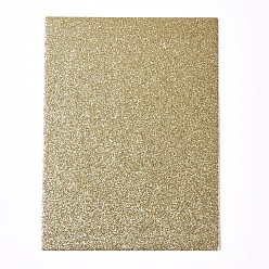 Gold Double-Faced Imitation Leather Fabric, Frosted, Glitter Powder, for DIY Earrings Making, Gold, 200x150x2mm