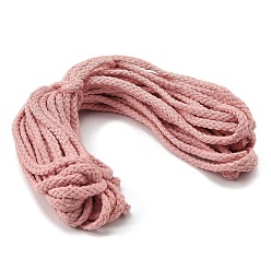 Pink Плетеные хлопковые нитки для рукоделия и вязания, розовые, 6x3 мм, около 10.94 ярдов (10 м) / моток