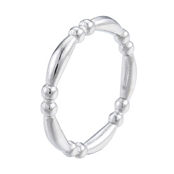 Edelstahl Farbe Anlaufgeschützter 201 Edelstahl-Fingerring für Damen, Edelstahl Farbe, us Größe 7 3/4 (17.9 mm)