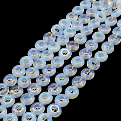 Opalite Beignet brins opalite de perles, 10x4~5mm, Trou: 1mm, Environ 20 pcs/chapelet, 7.8 pouce
