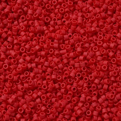 (DB0753) Matte Opaque Red MIYUKI Delica Beads, Cylinder, Japanese Seed Beads, 11/0, (DB0753) Matte Opaque Red, 1.3x1.6mm, Hole: 0.8mm, about 2000pcs/bottle, 10g/bottle