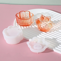 Белый Силиконовые формы для хранения отпечатков лап своими руками, формы для литья смолы, для уф-смолы, белые, 86x67x55 мм