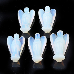 Опал Opalite украшения дисплей, ангел, 46~54x30~33x16~21 мм