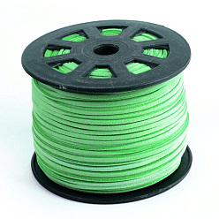 Аквамарин Замша Faux шнуры, искусственная замшевая кружева, аквамарин, 1/8 дюйм (3 мм) x 1.5 мм, около 100 ярдов / рулон (91.44 м / рулон), 300 фут / рулон