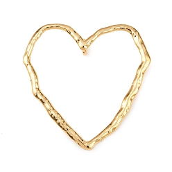 Настоящее золото 18K 304 подвески из нержавеющей стали, сердце прелести, реальный 18 k позолоченный, 44.5x44x1.5~7 мм, отверстие : 4 мм