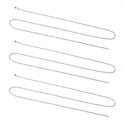 Stainless Steel Color 304 Stainless Steel Necklace Making, 304 Stainless Steel Ball Chains, Stainless Steel Color, 23.6 inch(60cm), 2.5mm, 30pcs/box