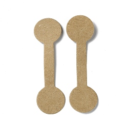 Светло-коричневый Складные пустые ценники на ювелирные изделия из крафт-бумаги, записываемая клейкая этикетка для ювелирных изделий для колец, Ожерелье, , круглые, загар, 5.1x1.4x0.01 см