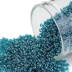 (108BD) Transparent Luster Teal Круглые бусины toho, японский бисер, (108 bd) прозрачный блеск бирюзовый, 15/0, 1.5 мм, отверстие : 0.7 мм, Около 135000 шт / фунт