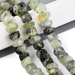 Пренит Природные пренит нитей бисера, граненые, шайба, 12~16x12~16x7~12 мм, отверстие : 0.9~1.2 мм, около 39~44 шт / нитка, 15.16~15.75 дюйм (38.5~40 см)