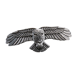 Античное Серебро Застежка-молния из сплава, орел, аксессуары для волос для женщин и девочек, античное серебро, 77x29 мм