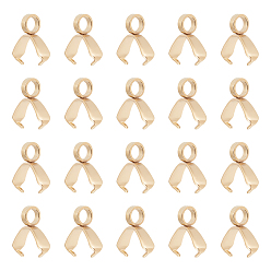 Золотой 60 шт. 201 зажимные дужки из нержавеющей стали для ледорубов, золотые, 9x7.5x2.5 мм, отверстие : 2.5 мм, штифты : 0.5 мм