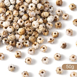 Цветок 50г смоляные шарики, бусы имитация ракушек, цветок, 7x5 мм