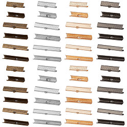 (52) Непрозрачная лаванда 72шт 12 стиль железные концы ленты, прямоугольные, разноцветные, 7~7.5x25~45x7 мм, отверстие : 2.5~3x1 мм, 6 шт / стиль