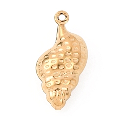 Другие 304 подвески из нержавеющей стали, раковина, 20x10x6 мм, отверстие : 1 мм