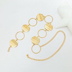 Золотой Цепи из сплава с диском и кольцом, цепочки на талию и живот для женщин, золотые, 1150 мм