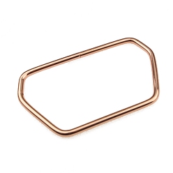 Розовое Золото Трапециевидные железные ручки для сумок, аксессуары для замены сумок, розовое золото , 100.4x56 мм