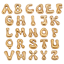 Золотой 26шт. 26 стили пухлых подвесок из нержавеющей стали, подвески с буквой az~z, золотые, 18x7.6~20x6 мм, отверстие : 1.5x3.5 мм, 1 шт / стиль