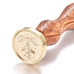 Lighthouse Латунь сургучная печать штамп, с деревянной ручкой, для оформления почты, изготовление карт своими руками, узор маяка, 90x26 мм