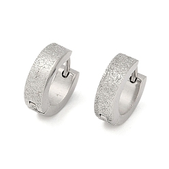 Нержавеющая Сталь Цвет Не тускнеющие песочные вспышки 304 серьги-кольца из нержавеющей стали для женщин, круглые, цвет нержавеющей стали, 13x4 мм