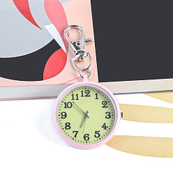 Бледно-Розовый Светящиеся кварцевые металлические часы, кулон, украшение, розовый жемчуг, 1x3.3 см