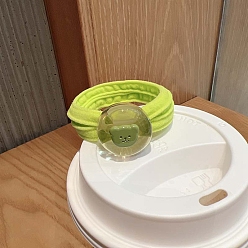 Зелено-Желтый Связей ткани волос, аксессуары для волос для женщин и девочек, плоские круглые с медведем, зеленый желтый, 140 мм