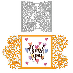 Цветок Углеродистая сталь разрезает трафареты, для diy scrapbooking, Фотоальбом, декоративная бумага для тиснения, цвет нержавеющей стали, подсолнечника модель, 103x103 мм