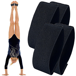 Black Polyester Gymnastics Ankle Straps, Rectangle, Black, 250x50x3mm